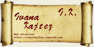 Ivana Kajtez vizit kartica